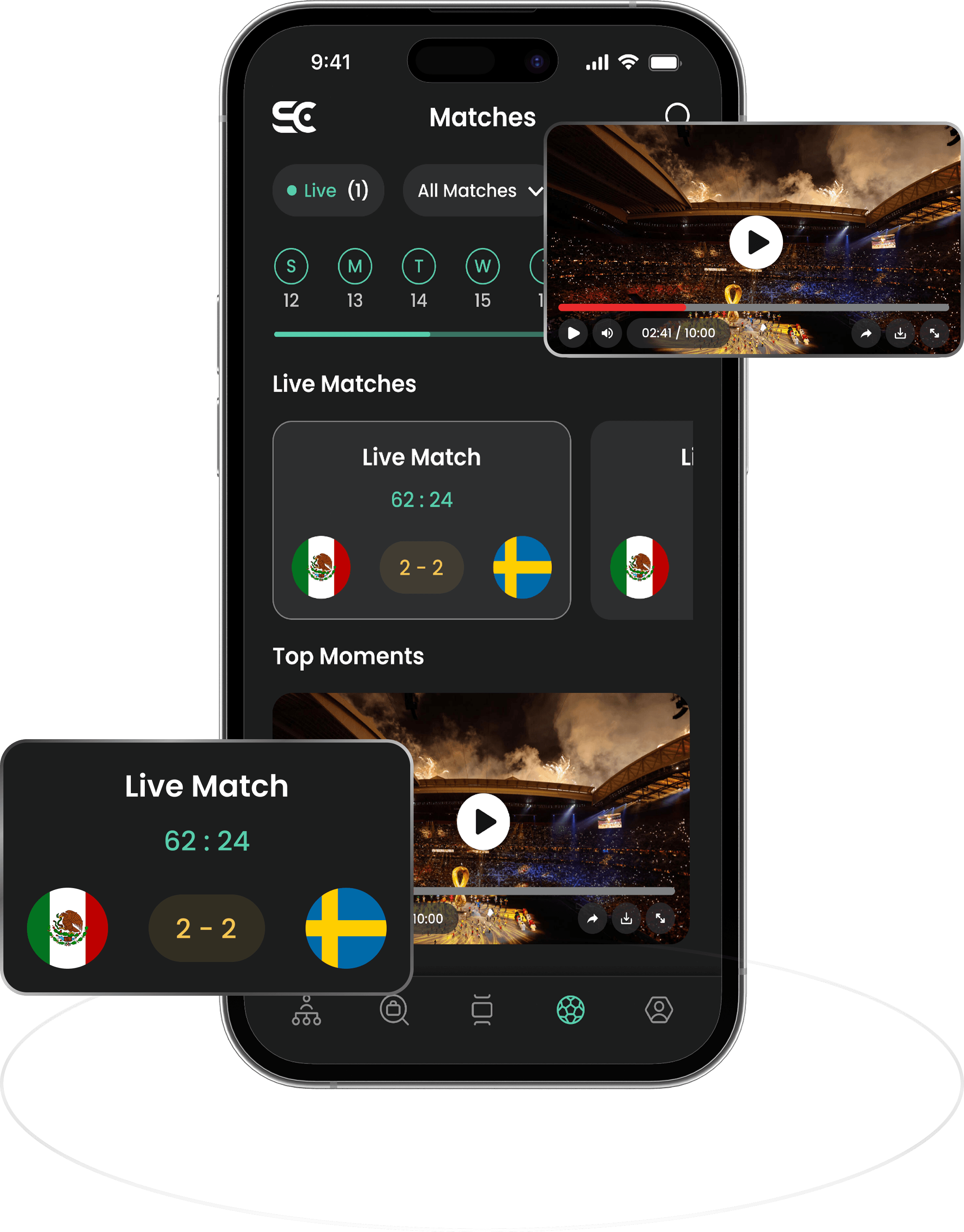 League broadcast, live matches and top moments