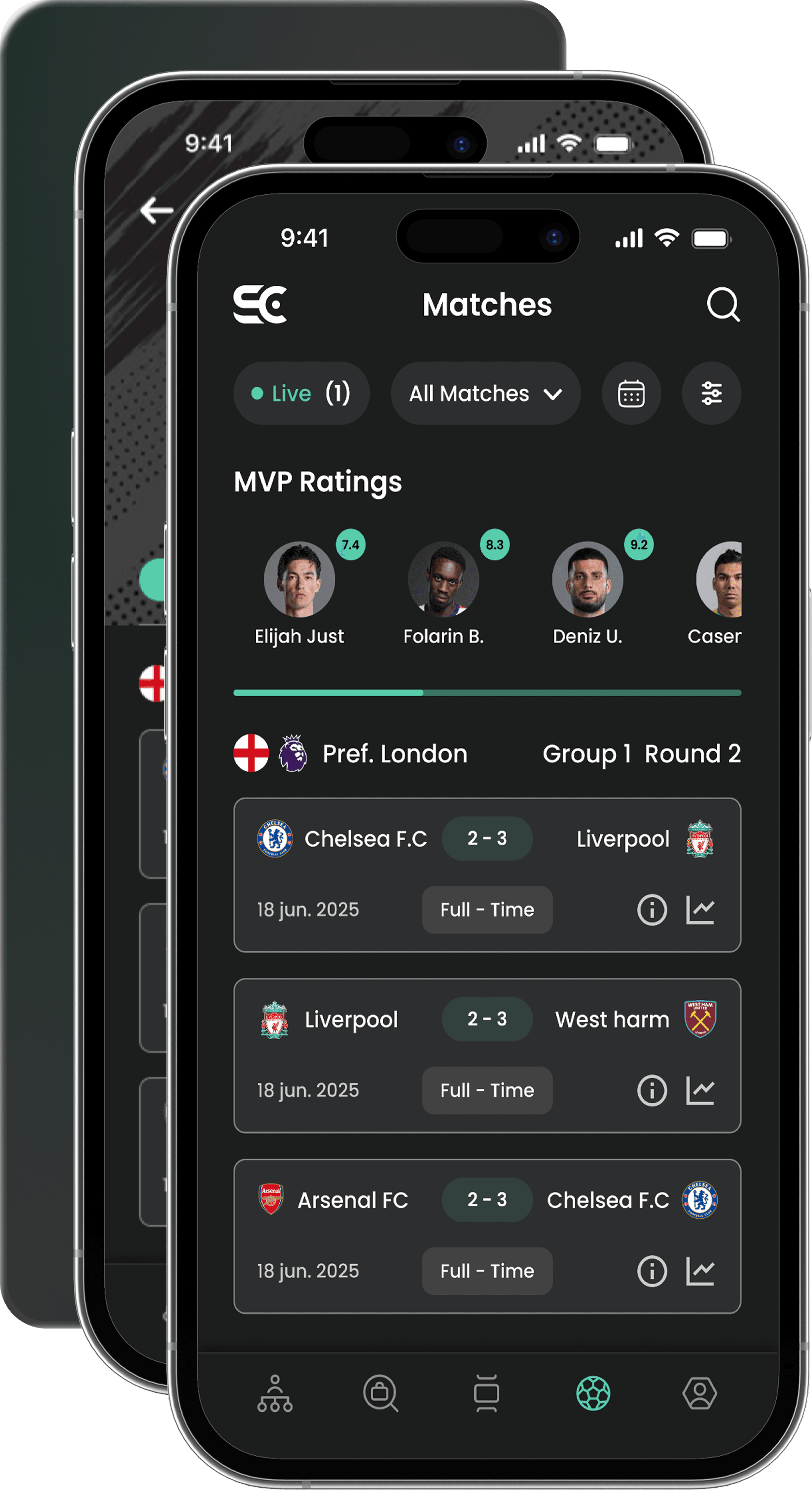 League overview, matches, MVP ratings and fixtures